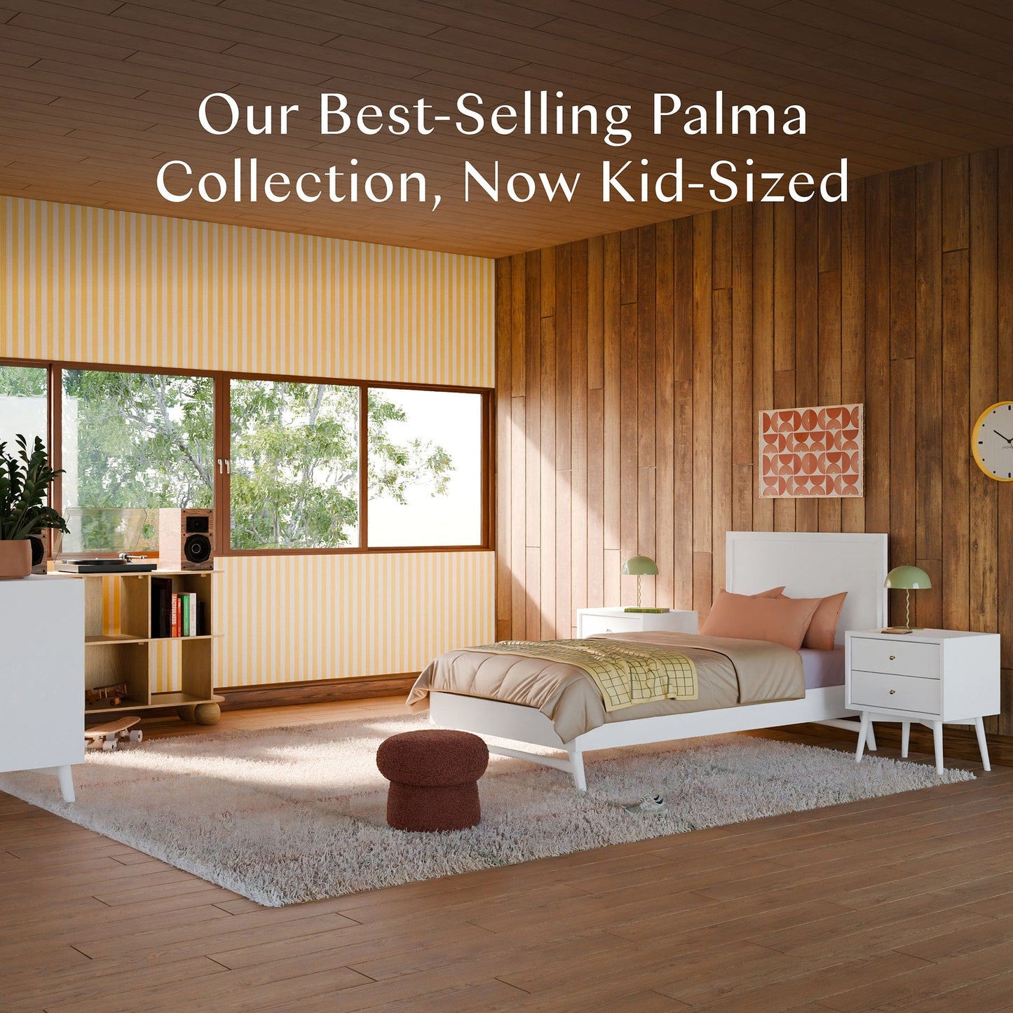 Babyletto Palma Twin Bed - White - M15969W