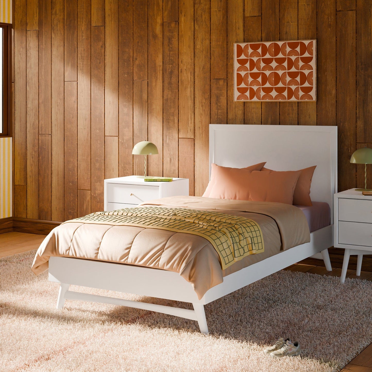 Babyletto Palma Twin Bed - White - M15969W