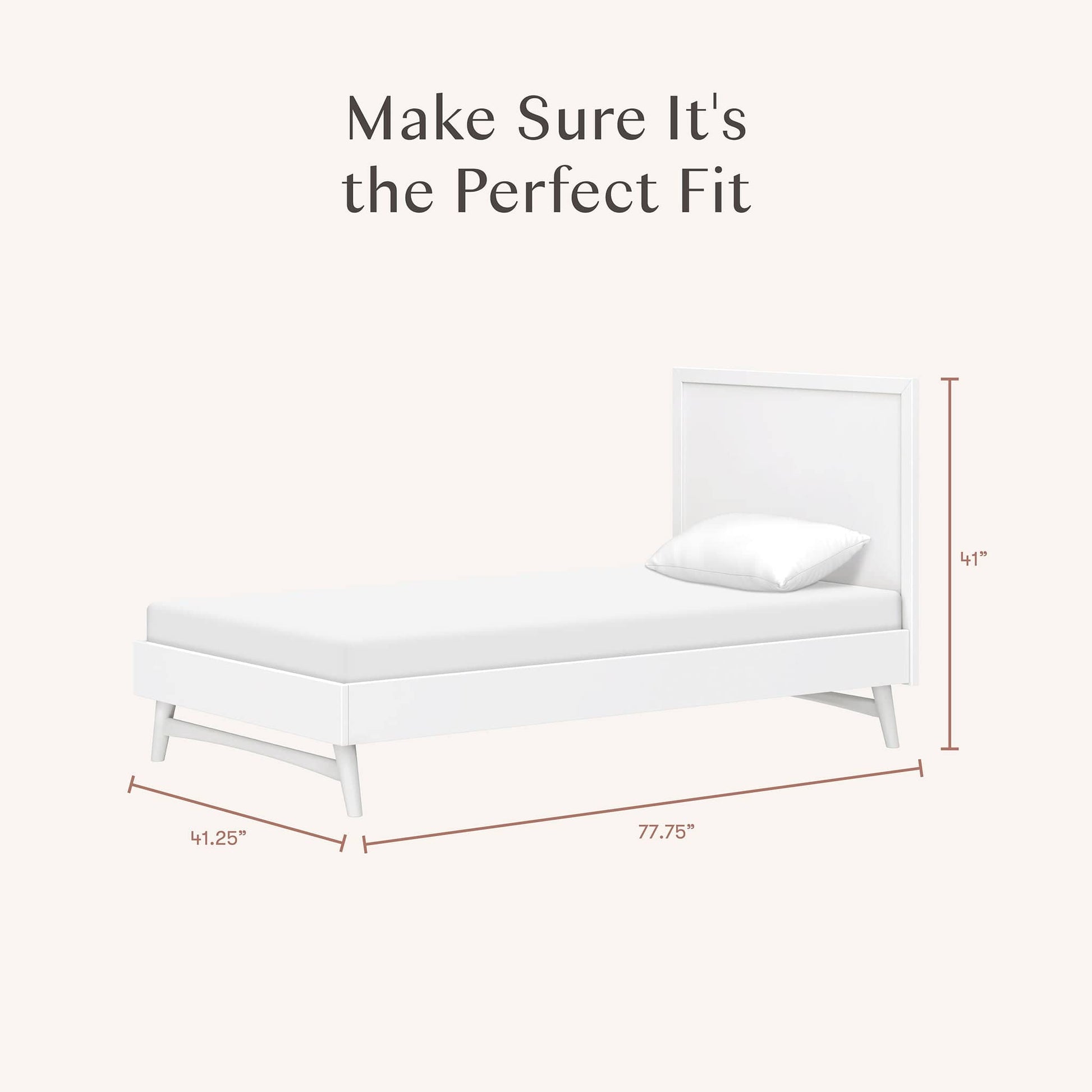 Babyletto Palma Twin Bed - White - M15969W