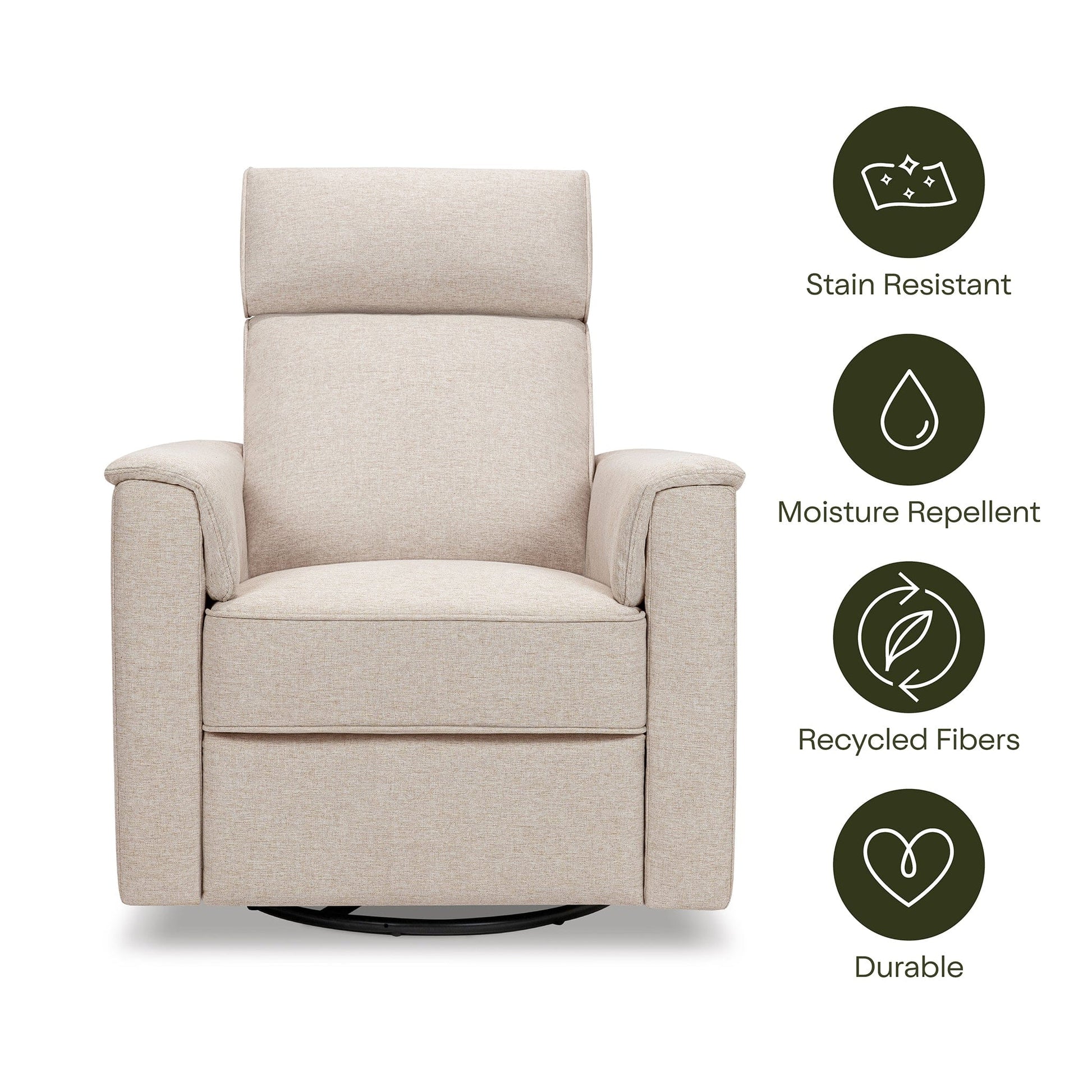 Namesake Willa Pro Power Recliner and Swivel Glider with Power Headrest, Lumbar & Light - Performance Beach Eco-Weave - M17182PBEW