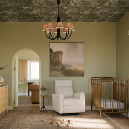 Namesake Willa Pro Power Recliner and Swivel Glider with Power Headrest, Lumbar & Light - Performance Ivory Boucle - M17182PWB