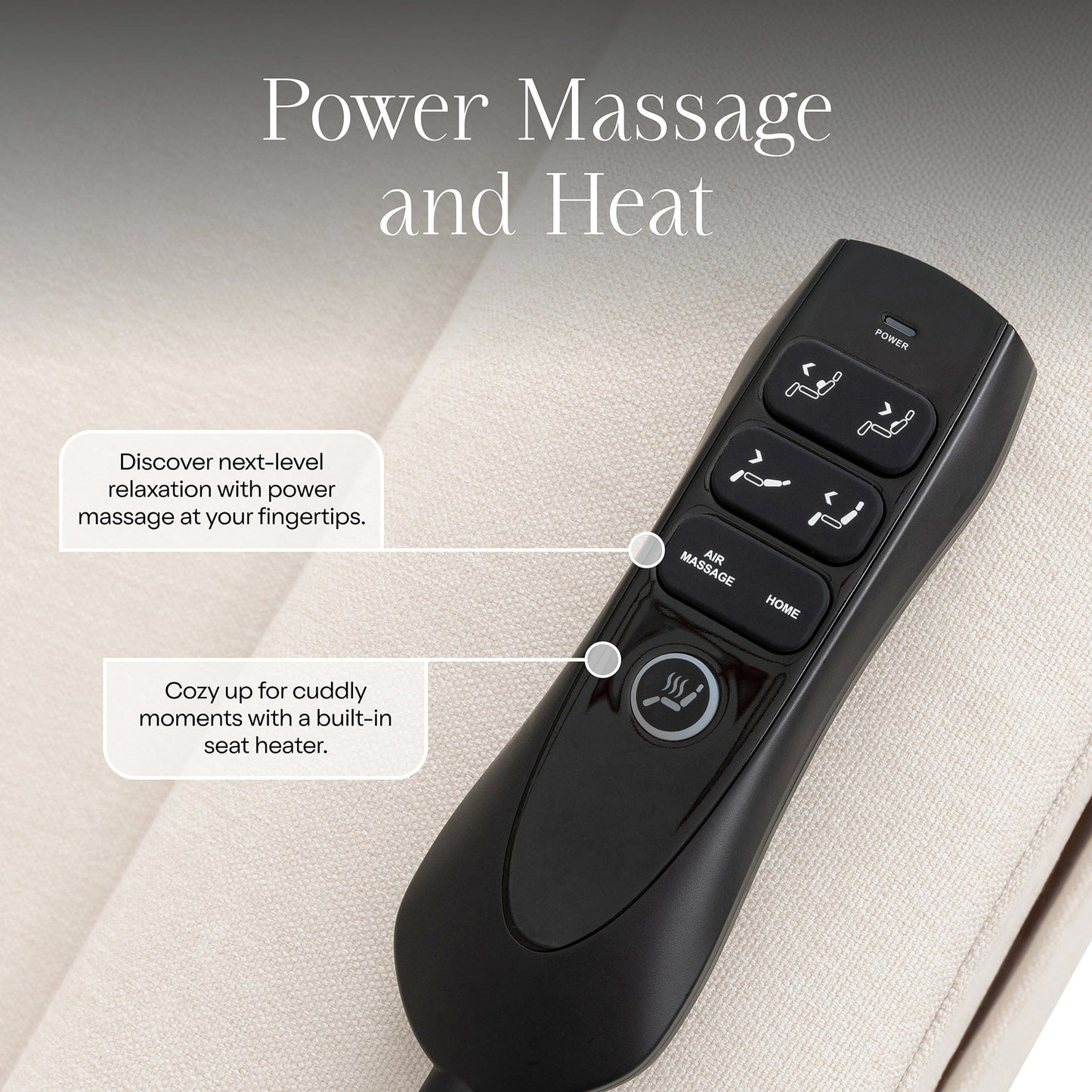 Namesake Willa Deluxe Power Glider Recliner w/ Heat & Massage - Performance Cream Eco-Weave - M17183PCMEW