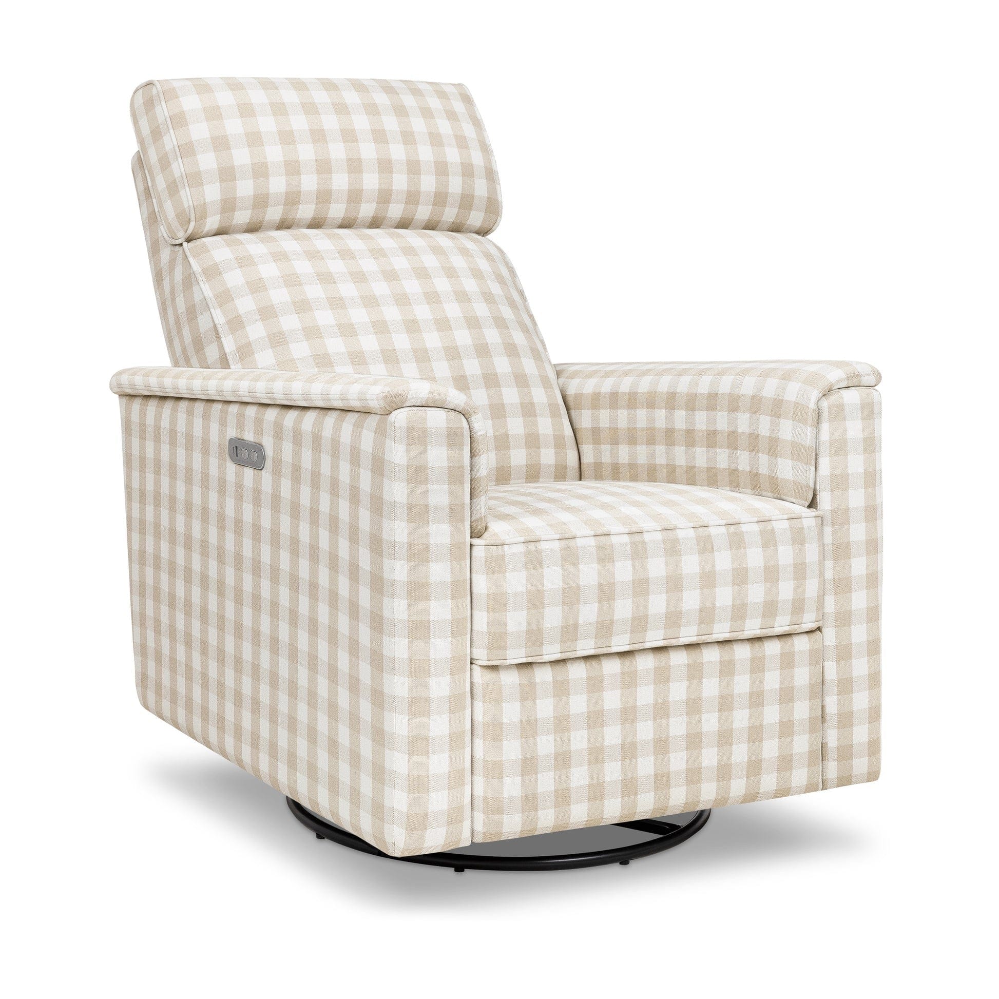 Namesake Willa Plus Electric Glider Recliner w/ Electric Headrest - Tan Gingham - M17186TGH
