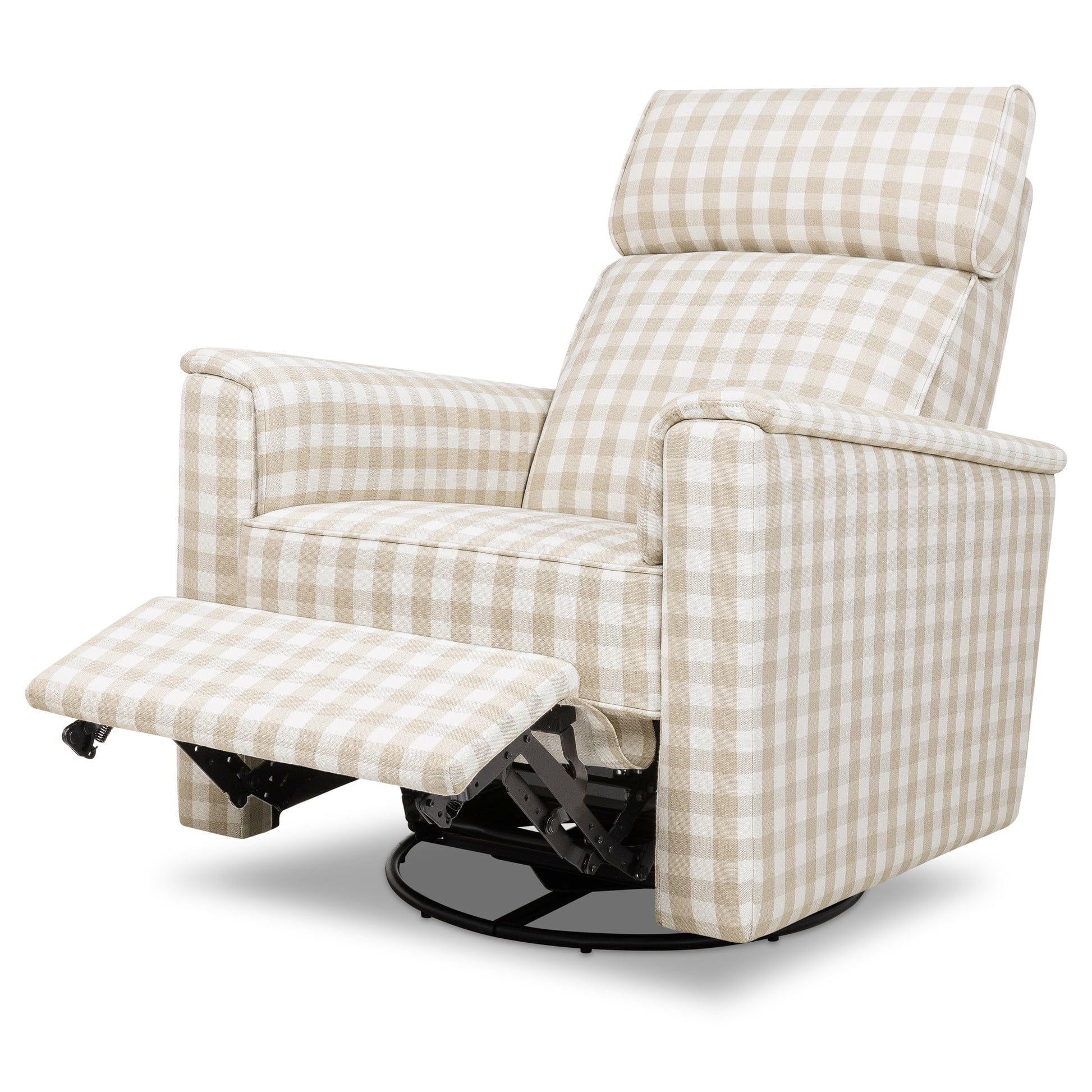 Namesake Willa Plus Electric Glider Recliner w/ Electric Headrest - Tan Gingham - M17186TGH