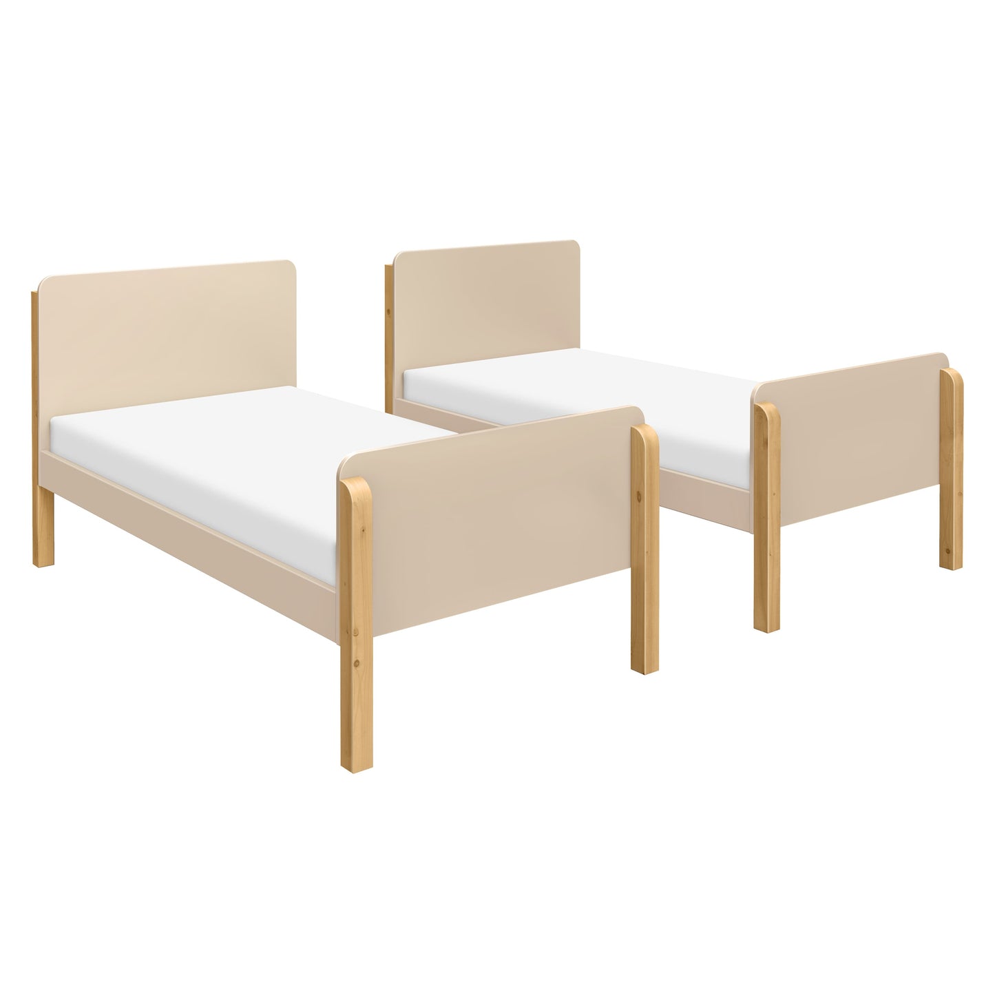 Babyletto TipToe Convertible Bunk Bed - Taupe/Honey
