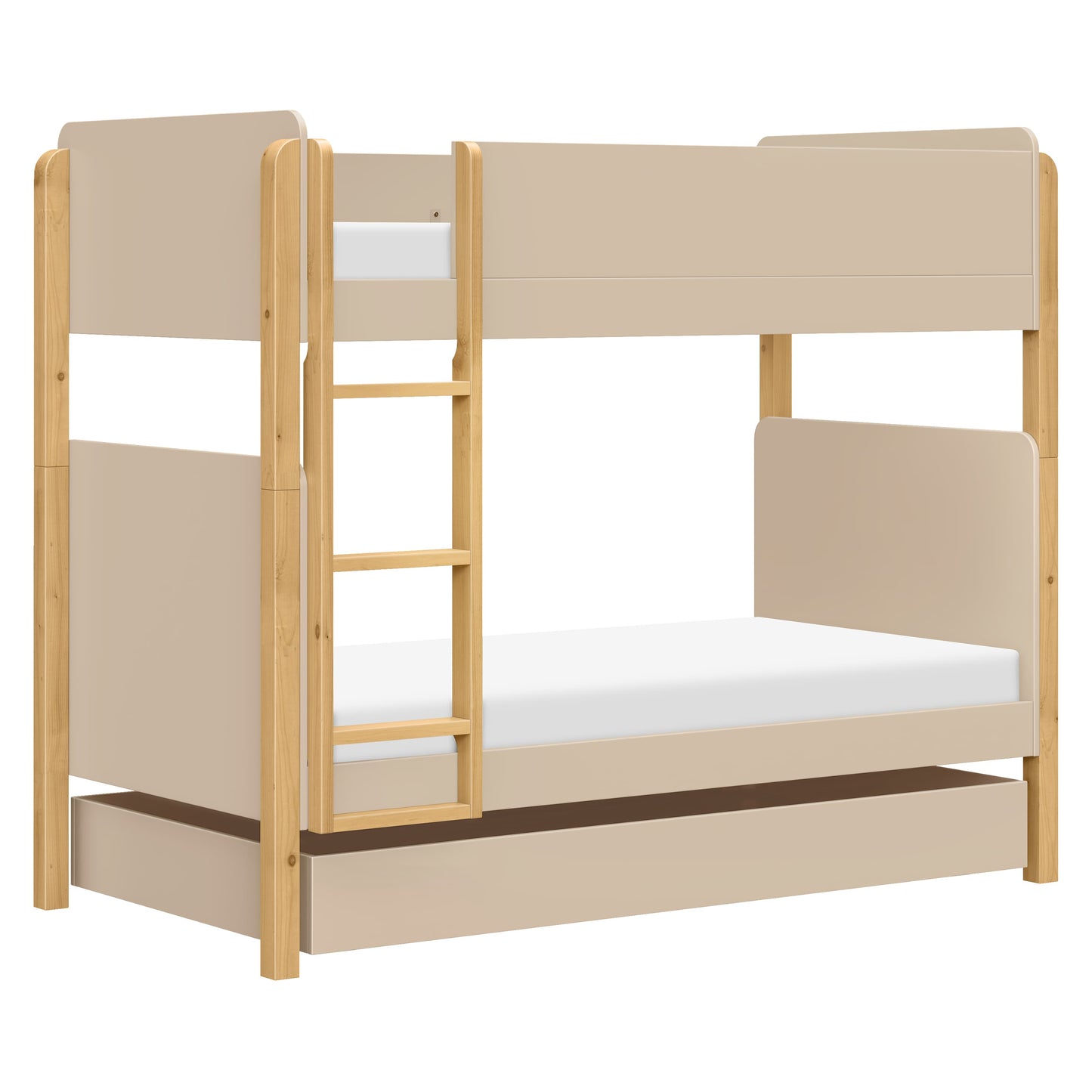 Babyletto TipToe Convertible Bunk Bed - Taupe/Honey
