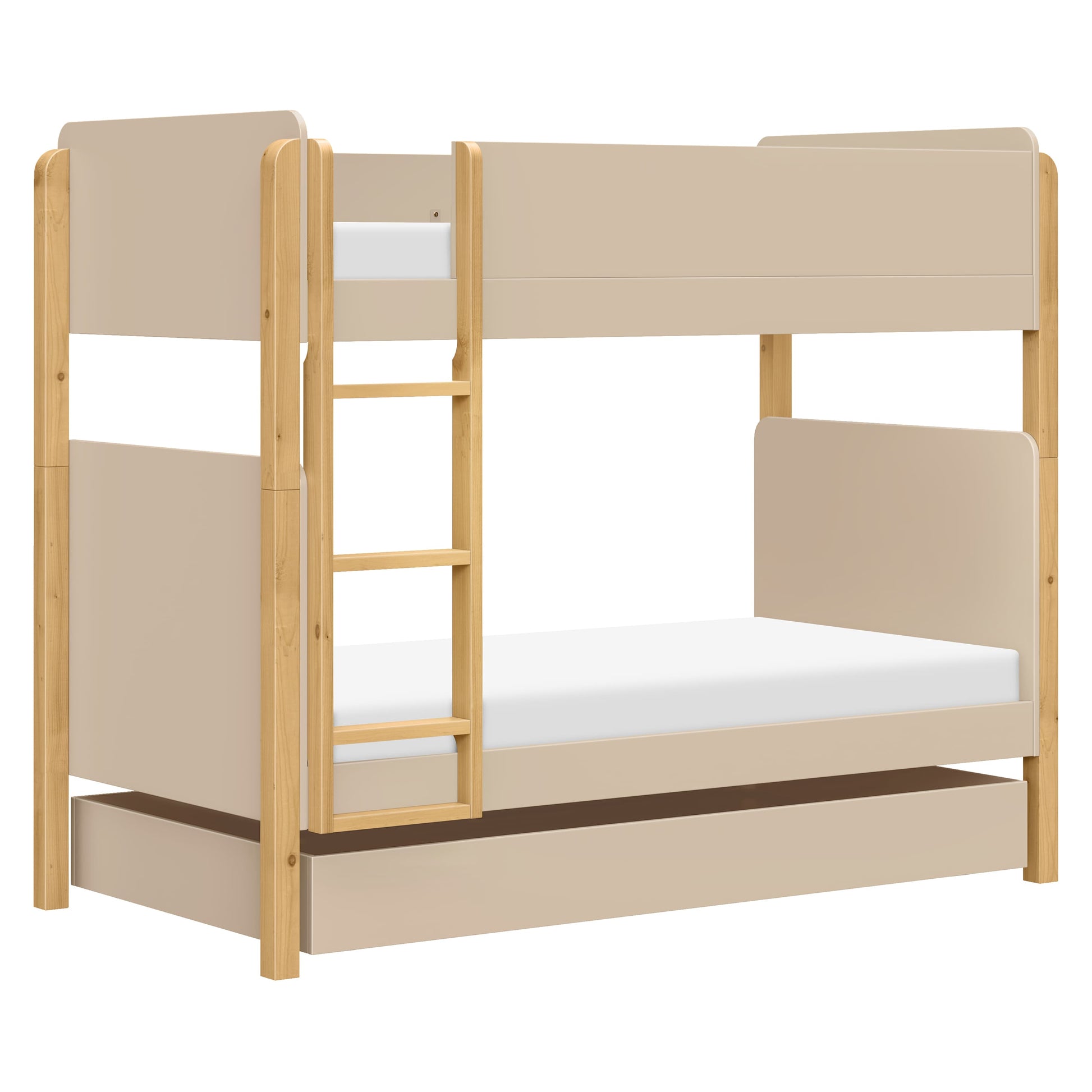 Babyletto TipToe Convertible Bunk Bed - Taupe/Honey