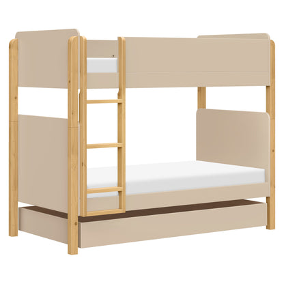 Babyletto TipToe Convertible Bunk Bed - Taupe/Honey