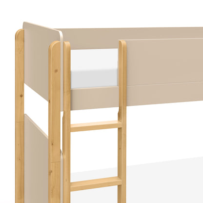 Babyletto TipToe Convertible Bunk Bed - Taupe/Honey