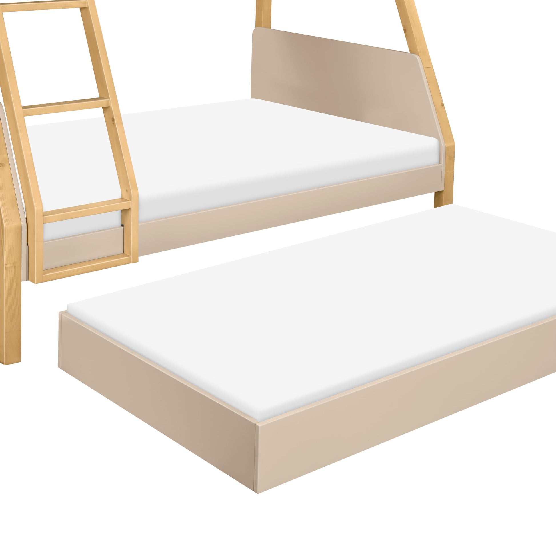 Babyletto TipToe Twin-Over-Full Bunk Bed - Taupe/Honey