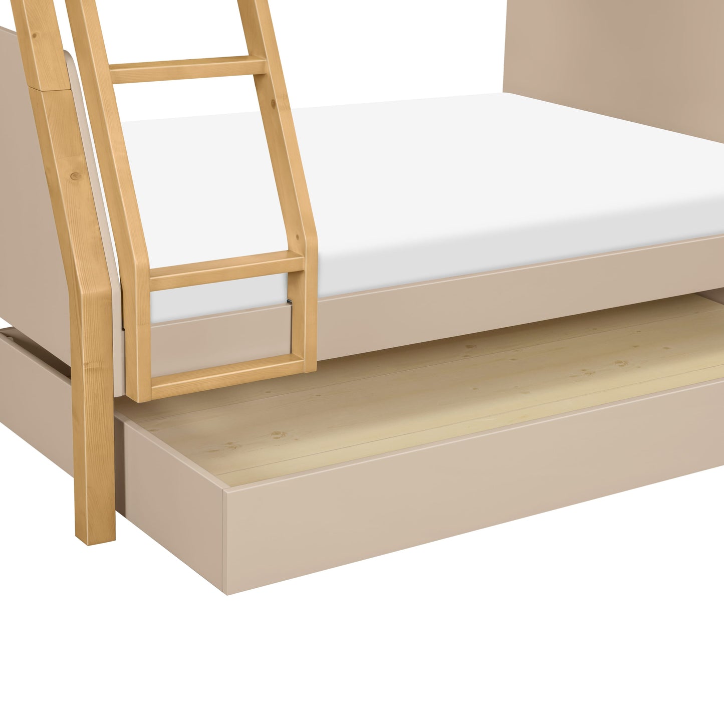Babyletto TipToe Twin-Over-Full Bunk Bed - Taupe/Honey
