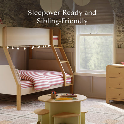 Babyletto TipToe Twin-Over-Full Bunk Bed - Taupe/Honey