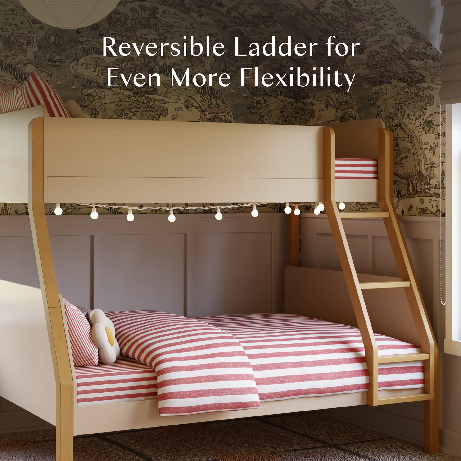 Babyletto TipToe Twin-Over-Full Bunk Bed - Taupe/Honey