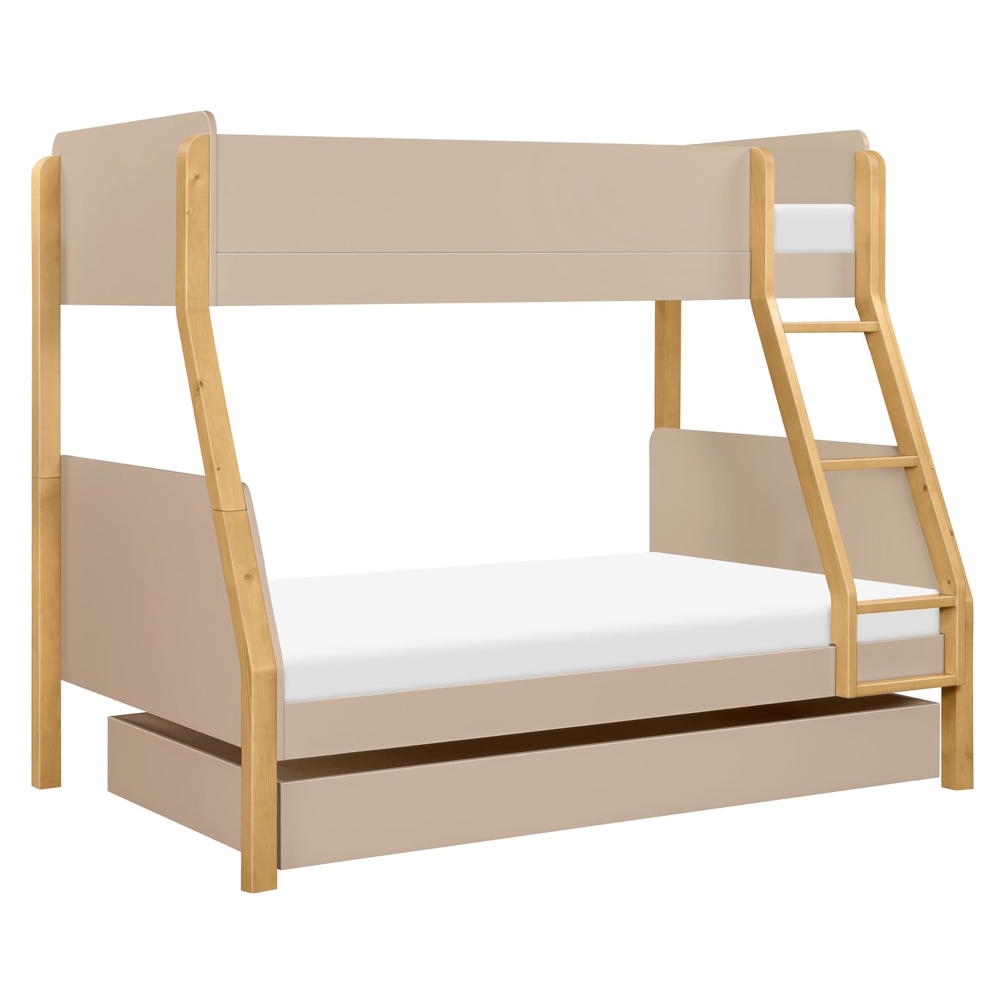 Babyletto TipToe Twin-Over-Full Bunk Bed - Taupe/Honey