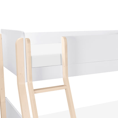 Babyletto TipToe Twin-Over-Full Bunk Bed - White/Washed Natural
