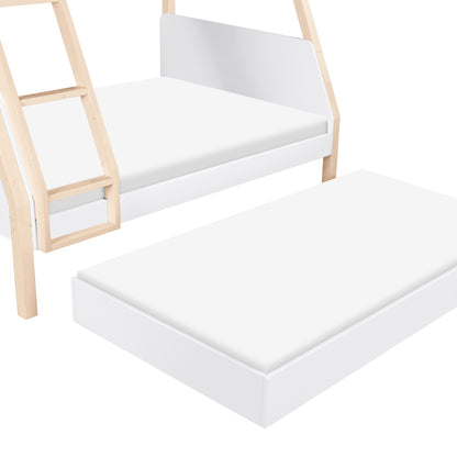 Babyletto TipToe Twin-Over-Full Bunk Bed - White/Washed Natural