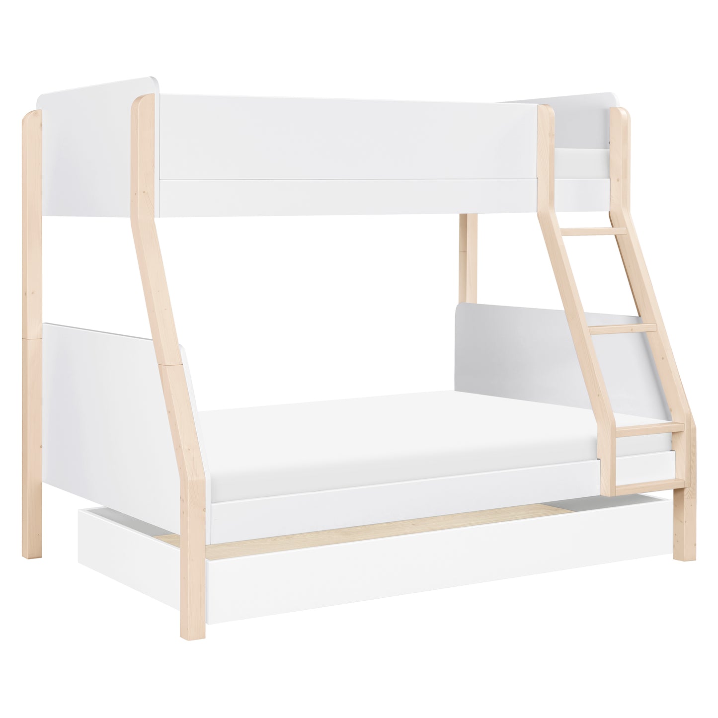 Babyletto TipToe Twin-Over-Full Bunk Bed - White/Washed Natural