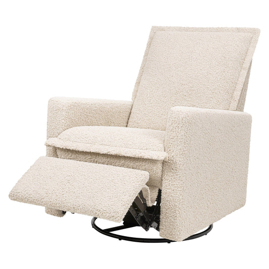 Babyletto Cali Flange Gliding Swivel Recliner - Almond Teddy Loop - M20977AT