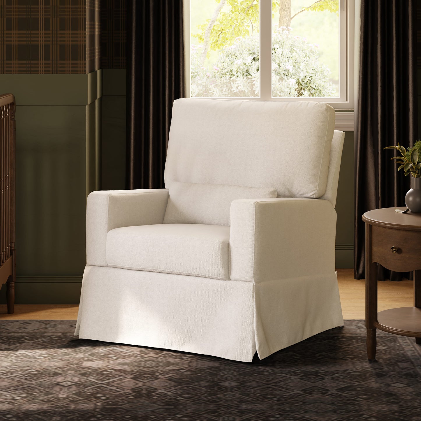 Namesake Crawford Recliner and Swivel Glider - Performance Cream Eco-Weave