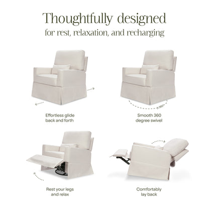 Namesake Crawford Recliner and Swivel Glider - Performance Cream Eco-Weave