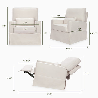 Namesake Crawford Recliner and Swivel Glider - Performance Cream Eco-Weave