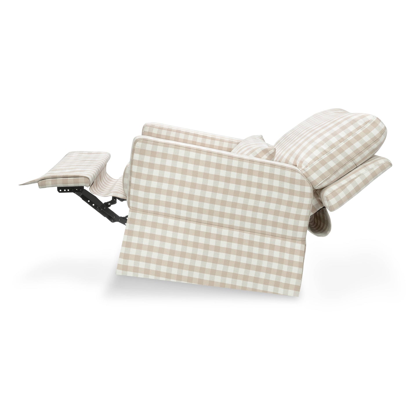 Namesake Crawford Recliner and Swivel Glider - Tan Gingham