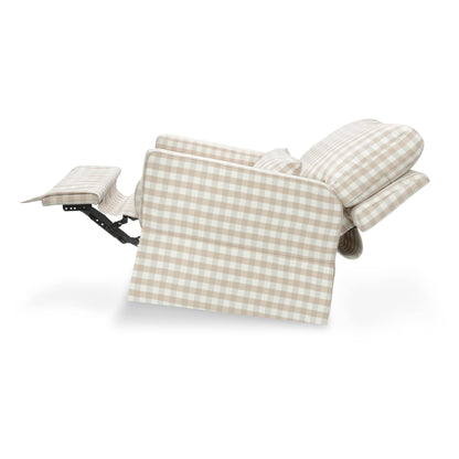 Namesake Crawford Recliner and Swivel Glider - Tan Gingham