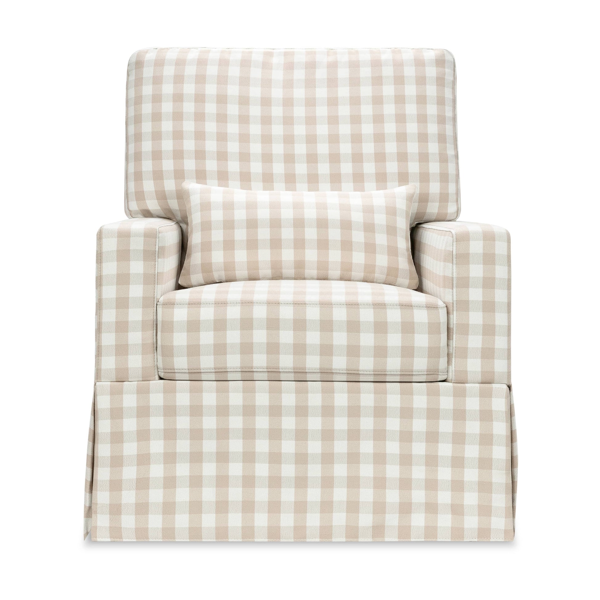 Namesake Crawford Recliner and Swivel Glider - Tan Gingham