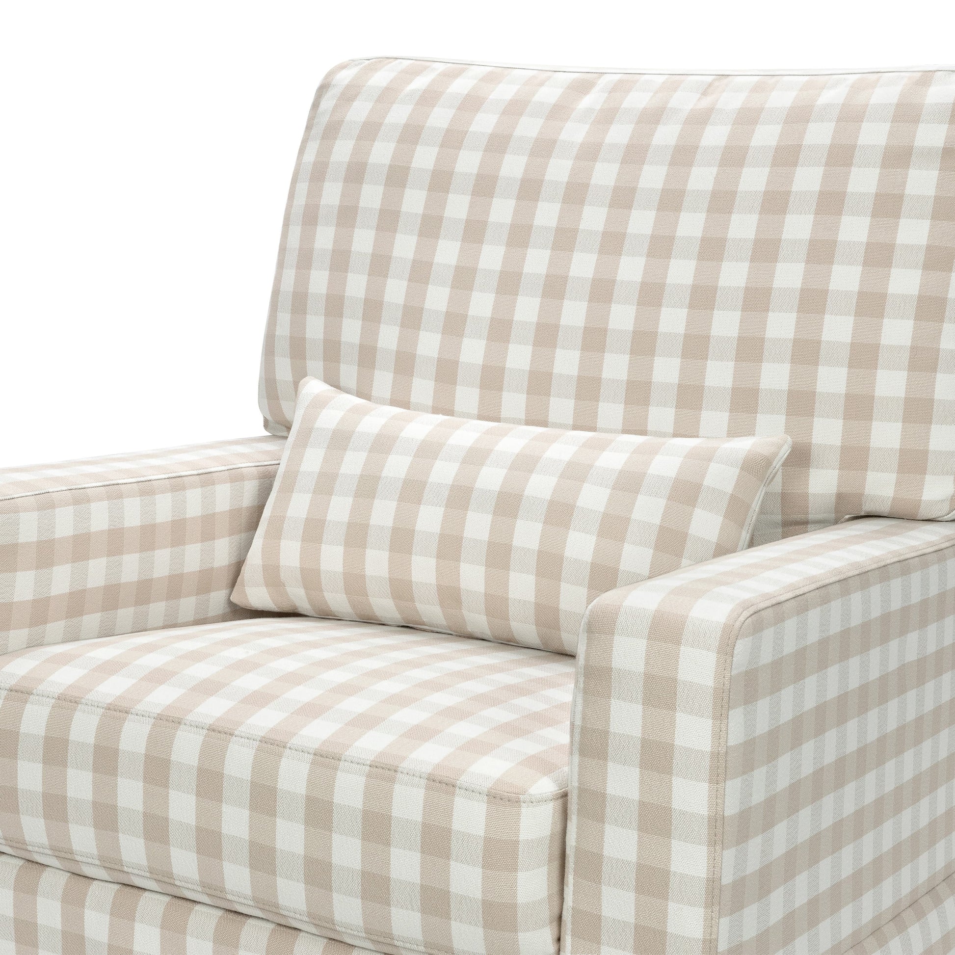 Namesake Crawford Recliner and Swivel Glider - Tan Gingham