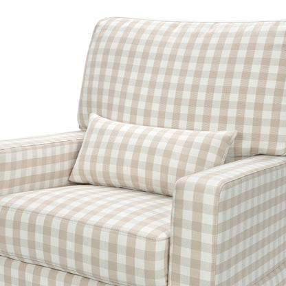 Namesake Crawford Recliner and Swivel Glider - Tan Gingham