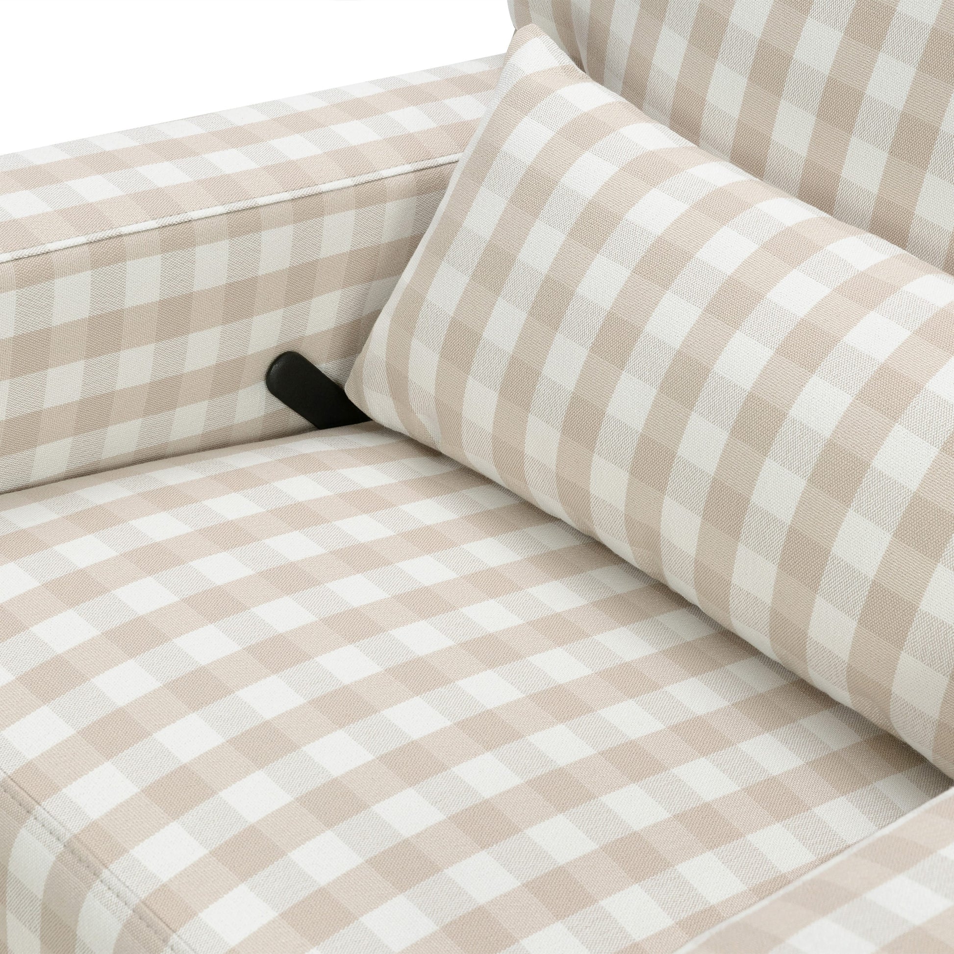 Namesake Crawford Recliner and Swivel Glider - Tan Gingham