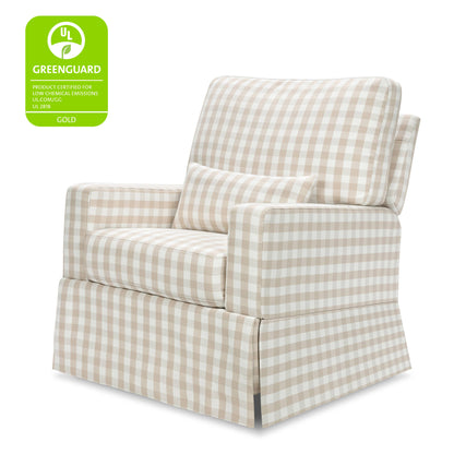Namesake Crawford Recliner and Swivel Glider - Tan Gingham