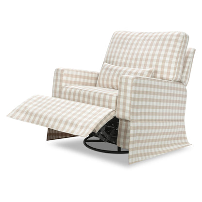 Namesake Crawford Recliner and Swivel Glider - Tan Gingham