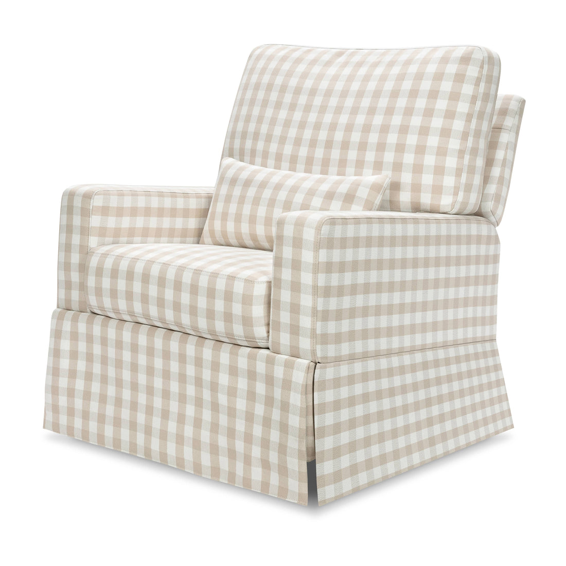 Namesake Crawford Recliner and Swivel Glider - Tan Gingham
