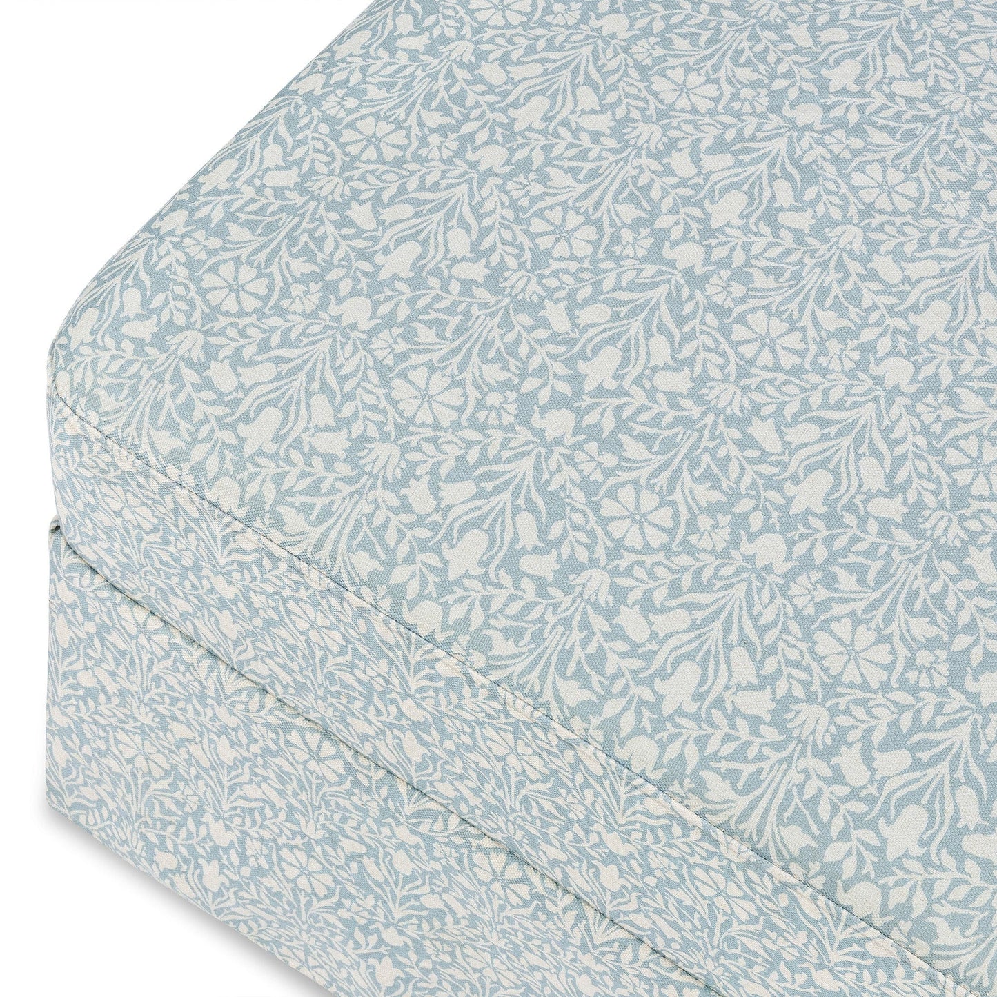 Morris & Co. x Namesake Crawford Gliding Ottoman - Bellflowers in Powdered Blue - M21785BPB