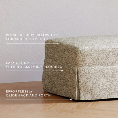 Morris & Co. x Namesake Crawford Gliding Ottoman - Mallow in Ash - M21785MA