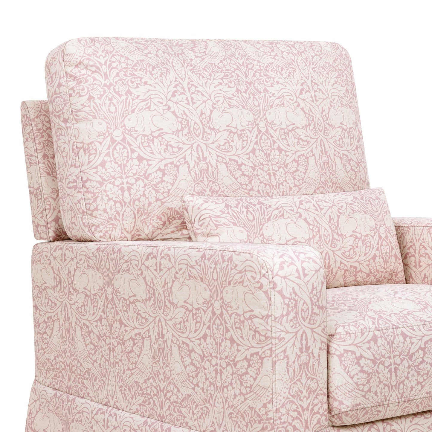Morris & Co. x Namesake Crawford Pillowback Comfort Swivel Glider - Pure Brer Rabbit in Rose - M21787PBRR