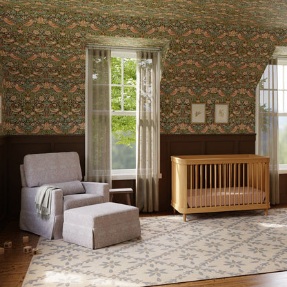 Morris & Co. x Namesake Crawford Pillowback Comfort Swivel Glider - Pure Brer Rabbit in Rose - M21787PBRR