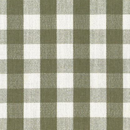 Namesake Crewe Recliner and Swivel Glider - Moss Green Gingham with Light Wood Base