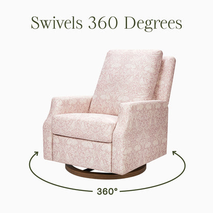 Morris & Co. x Namesake Crewe Swivel Glider Recliner - Pure Brer Rabbit in Rose - M22287PBRRDB