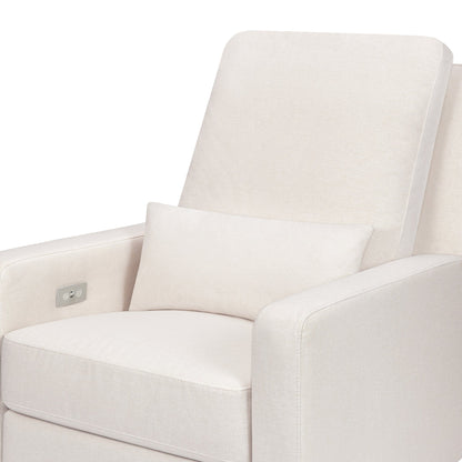 Babyletto Sigi Electronic Recliner and Swivel Glider w/ USB - Performance Cream Eco-Weave - M23085PCMEW