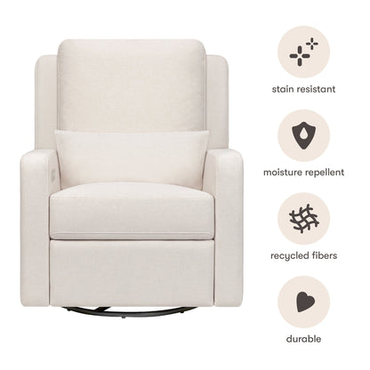 Babyletto Sigi Electronic Recliner and Swivel Glider w/ USB - Performance Cream Eco-Weave - M23085PCMEW