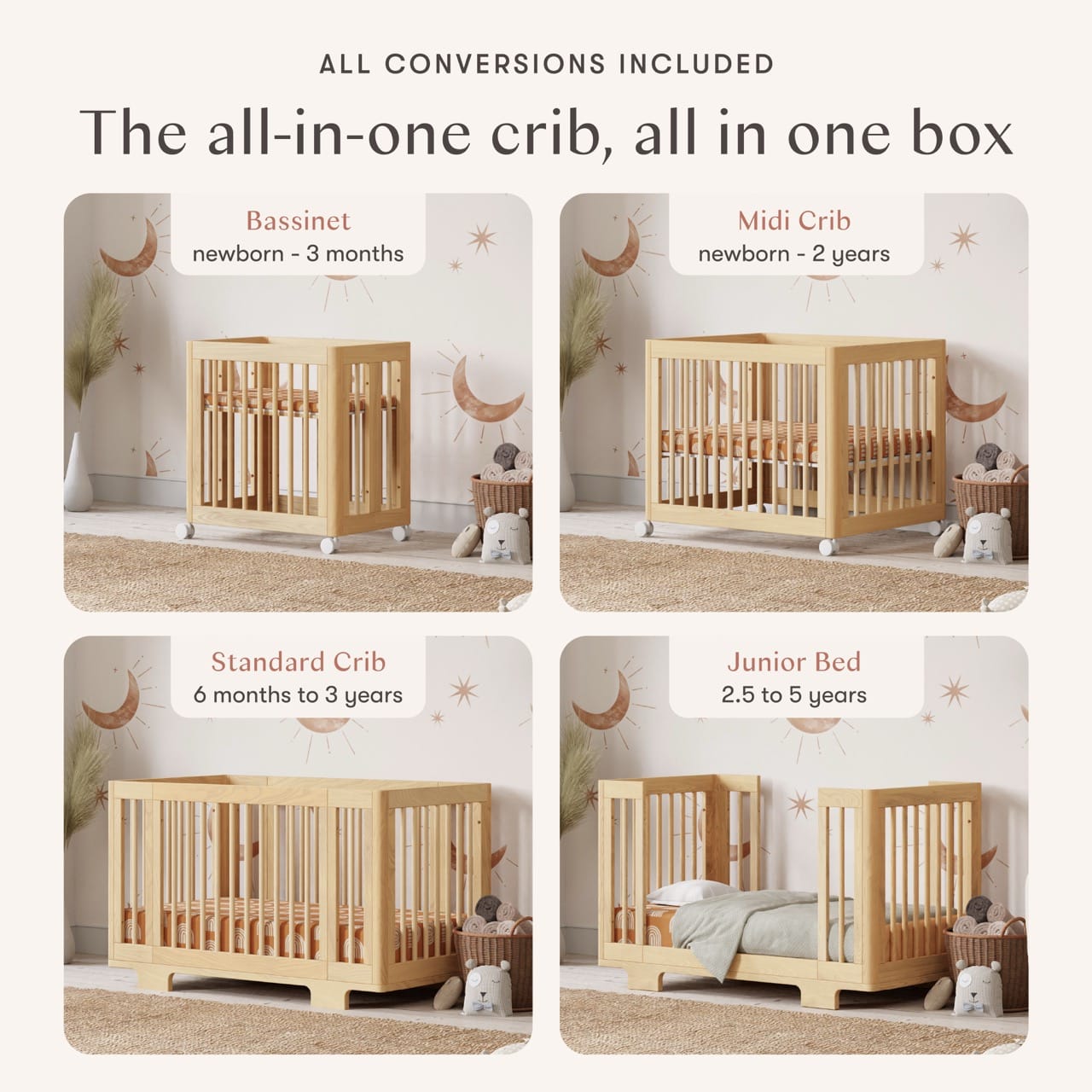 Babyletto Yuzu 8-in-1 Convertible Crib with All-Stages Conversion