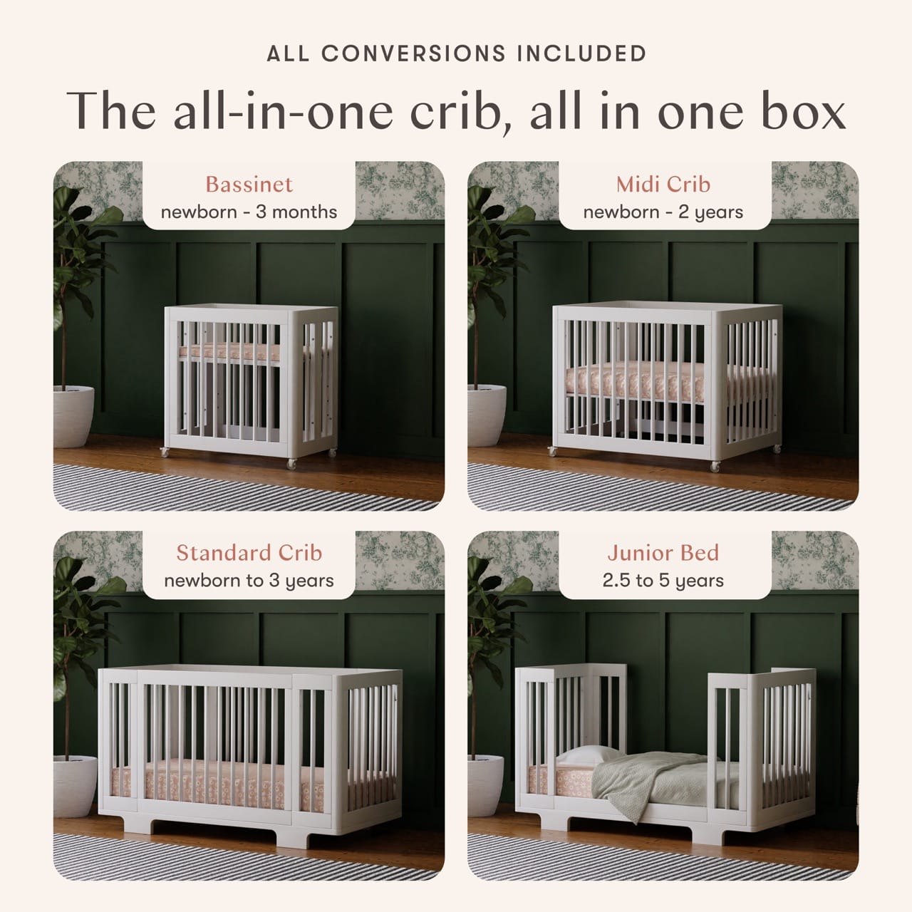 Babyletto Yuzu 8-in-1 Convertible Crib with All-Stages Conversion