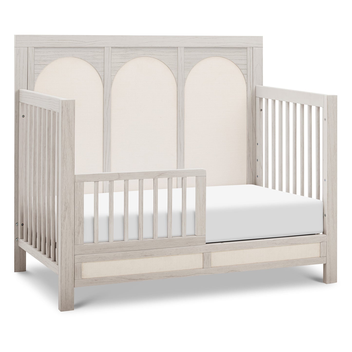 Namesake Eloise 4-in-1 Convertible Crib - White Driftwood and Performance Pearl Eco-Weave