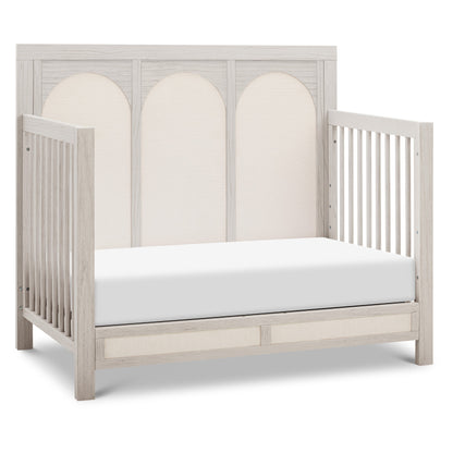 Namesake Eloise 4-in-1 Convertible Crib - White Driftwood and Performance Pearl Eco-Weave