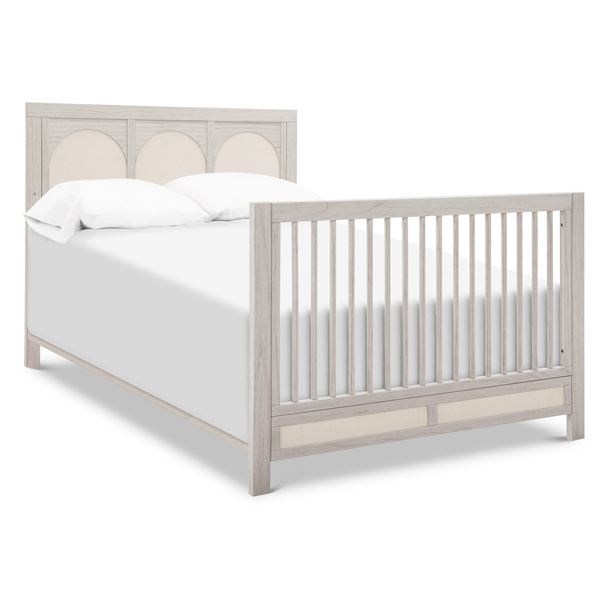 Namesake Eloise 4-in-1 Convertible Crib - White Driftwood and Performance Pearl Eco-Weave