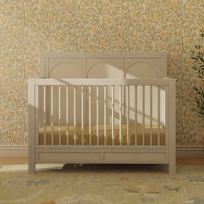 Namesake Eloise 4-in-1 Convertible Crib - White Driftwood and Performance Pearl Eco-Weave