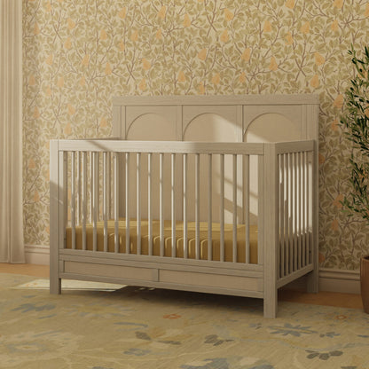 Namesake Eloise 4-in-1 Convertible Crib - White Driftwood and Performance Pearl Eco-Weave