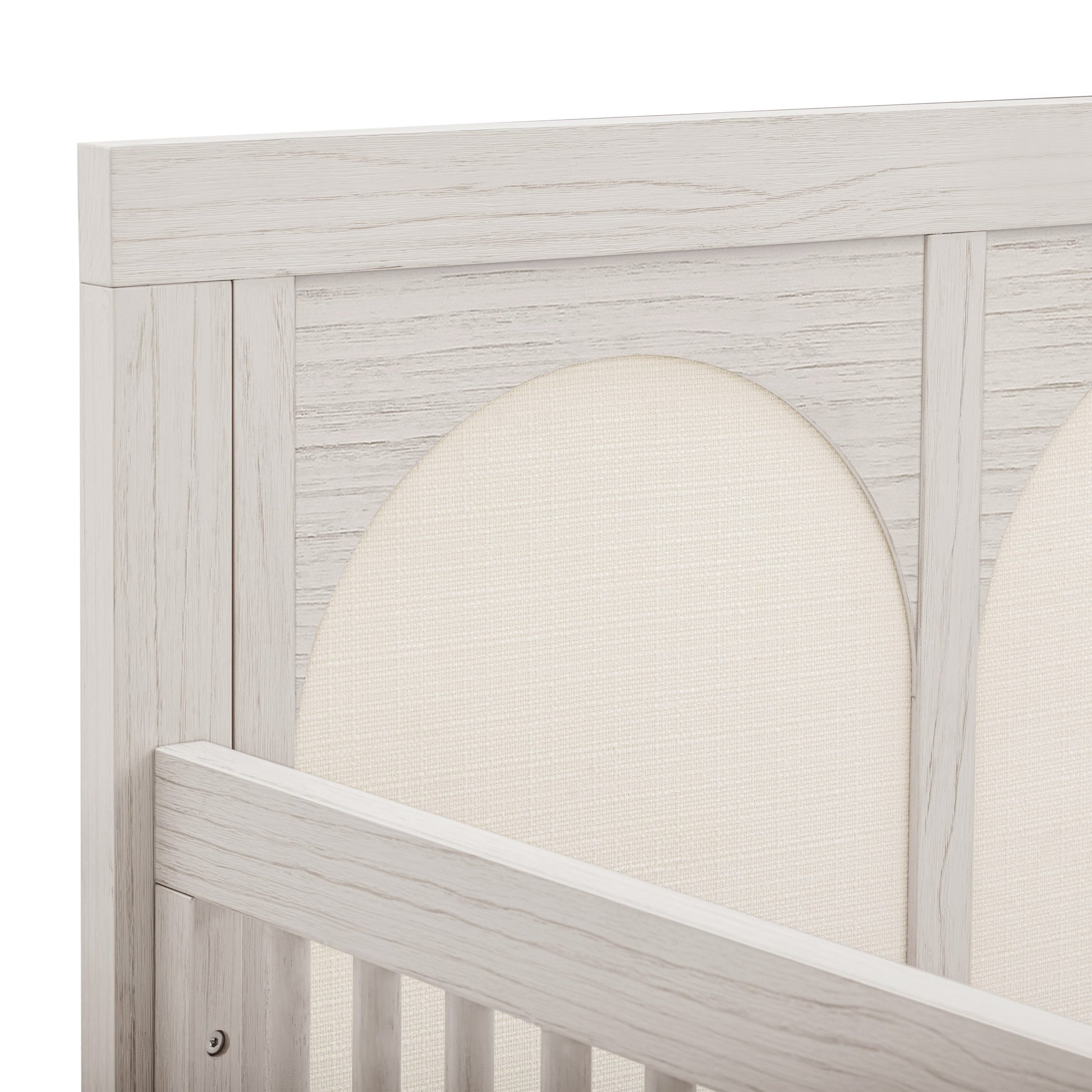 Namesake Eloise 4-in-1 Convertible Crib - White Driftwood and Performance Pearl Eco-Weave